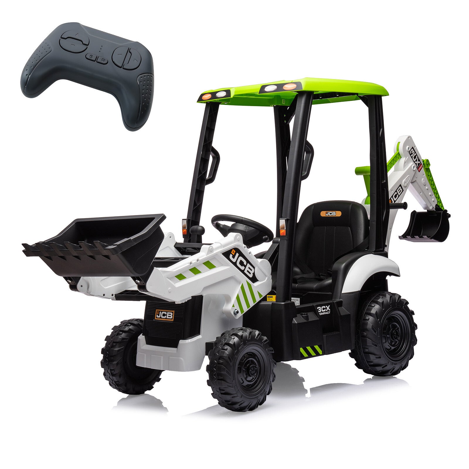 12V Kids Electric Ride-On Vehicle 4-in-1 Excavator and Bulldozer with Remote Control Trend Times 8