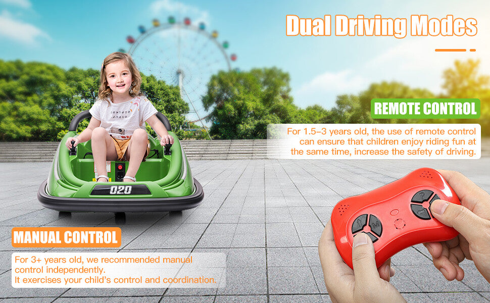 12V Kids Electric Ride-On Ground Loader Tractor Bumper Car with 360 Degree Rotation Trend Times 20