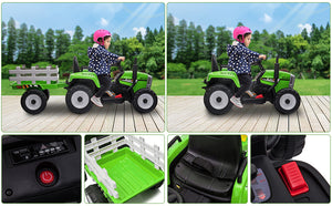 12V Kids Ride-On Electric Ground Loader Tractor with MP3 Player and LED Lights Trend Times 7