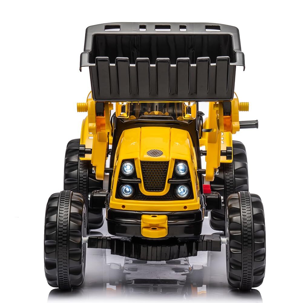 12V Battery-Powered Kids Ride-On Excavator Front Loader Construction Vehicle Trend Times 1