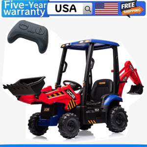 12V Kids Ride-On Excavator and Bulldozer with Remote Control, Front Loader, Digger, and Horn Trend Times Variant 0