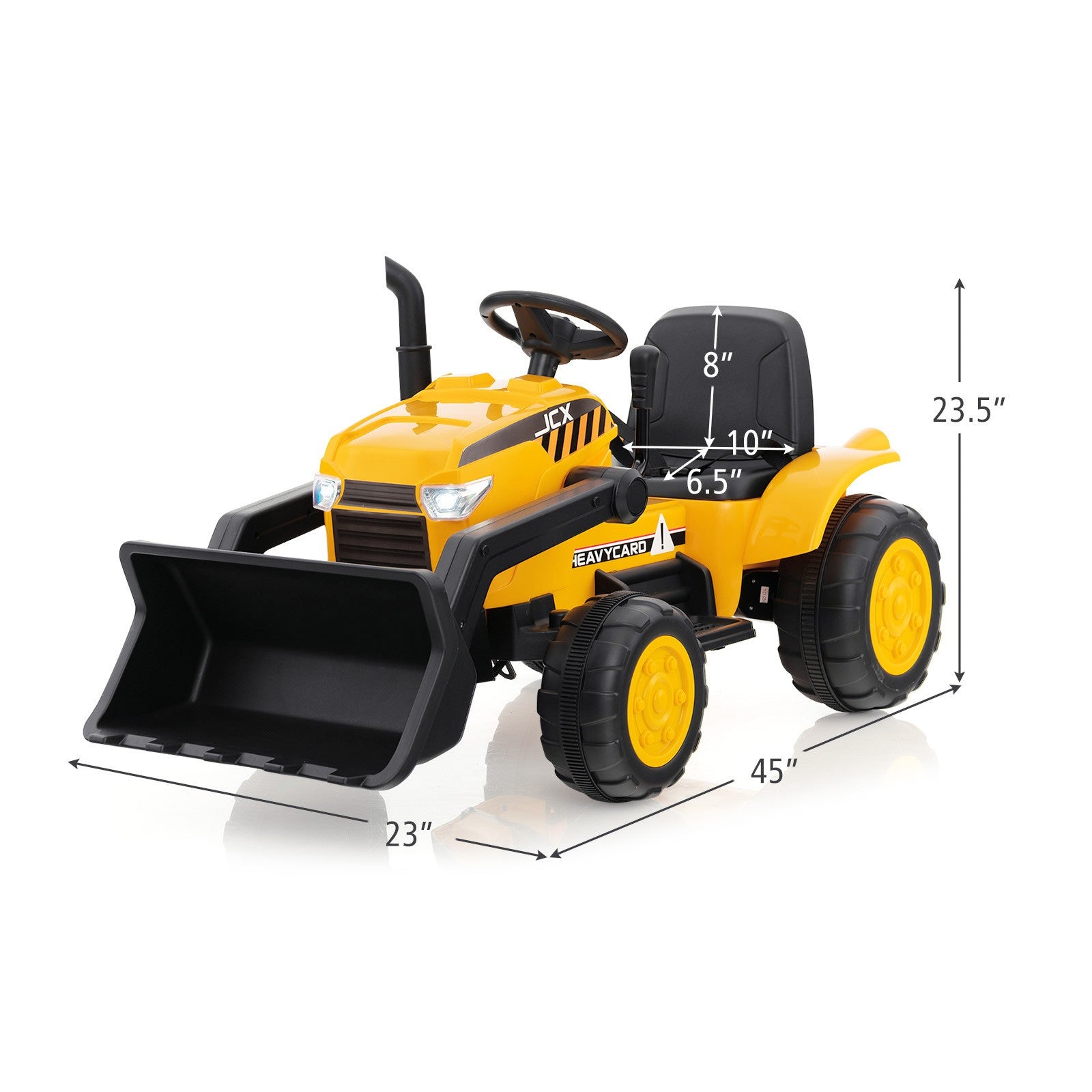 12V Kids Electric Ride-On RC Excavator Digger Bulldozer Tractor with Lights and Music Trend Times 10