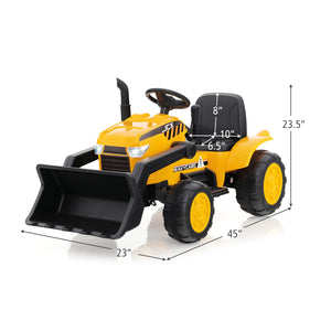 12V Kids Electric Ride-On RC Excavator Digger Bulldozer Tractor with Lights and Music Trend Times 10