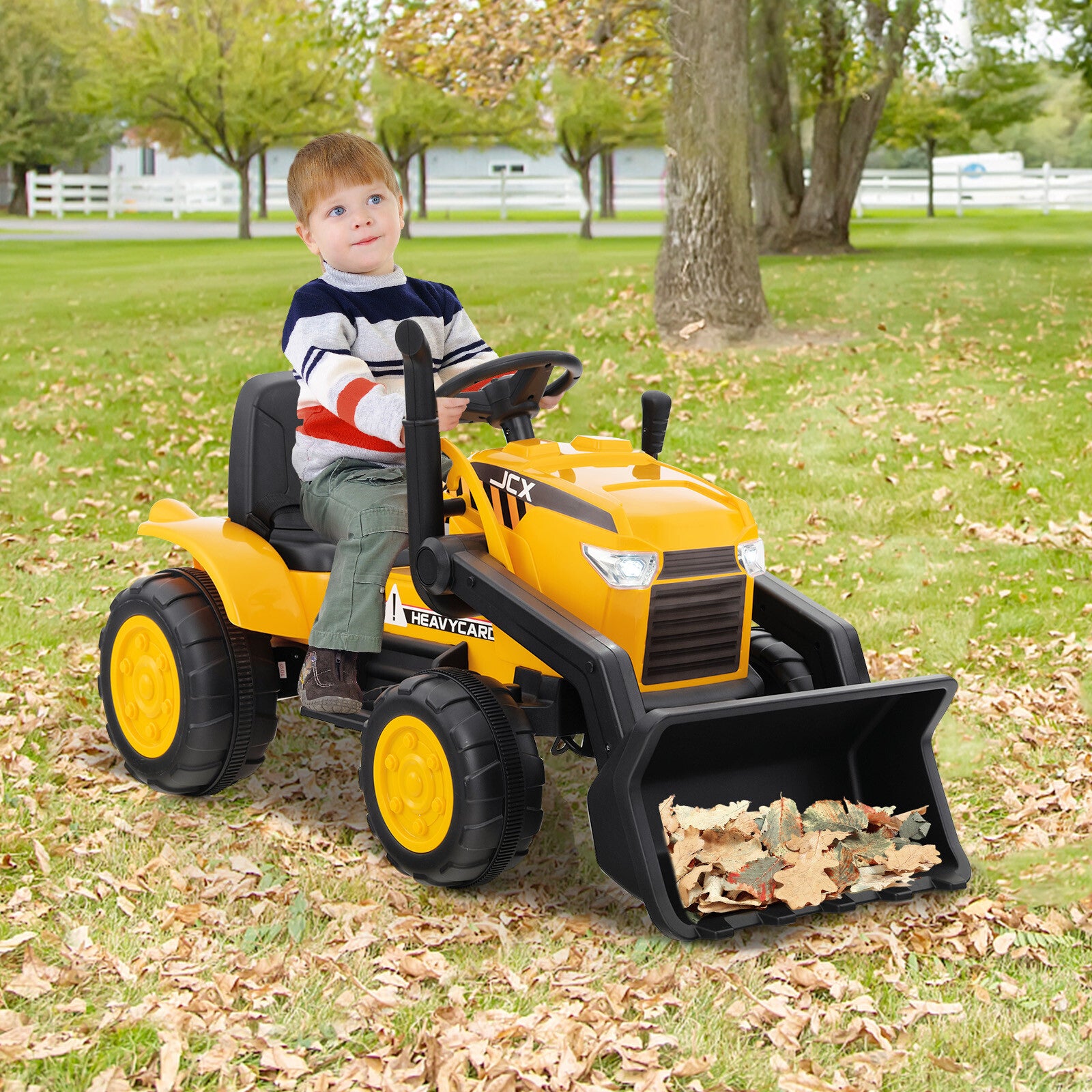 12V Kids Electric Ride-On Construction Vehicles RC Excavator Digger Bulldozer Tractor with Music and Lights Trend Times 3