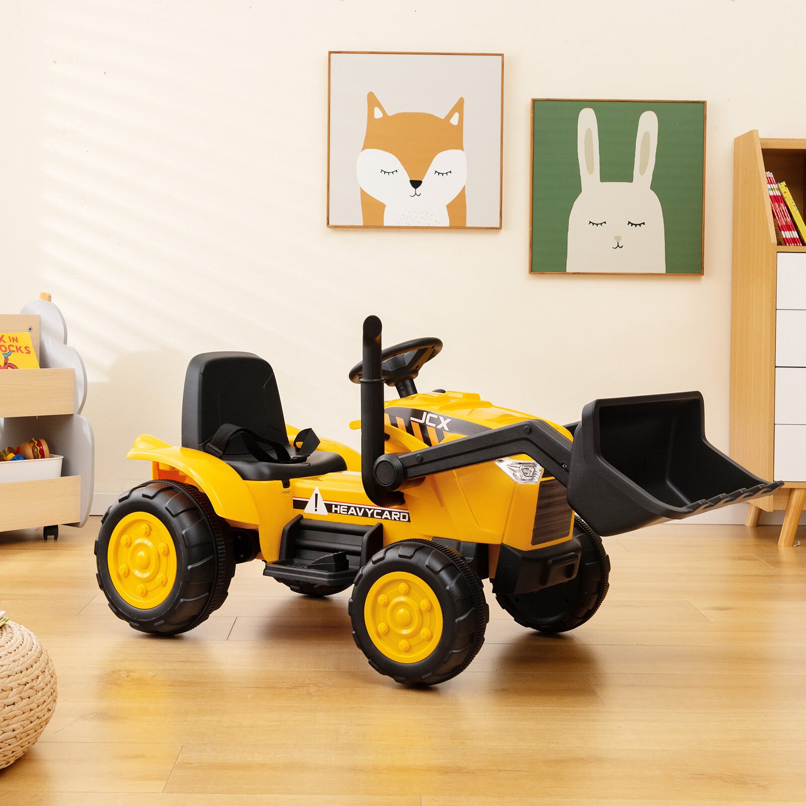 12V Kids Electric Ride-On Construction Vehicles RC Excavator Digger Bulldozer Tractor with Music and Lights Trend Times 4
