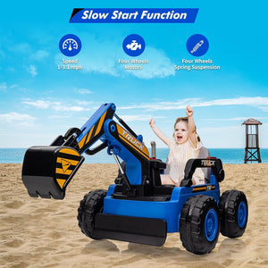 12V Kids Ride-On Excavator Truck with Remote Control and Electric Digging Arm Trend Times 10