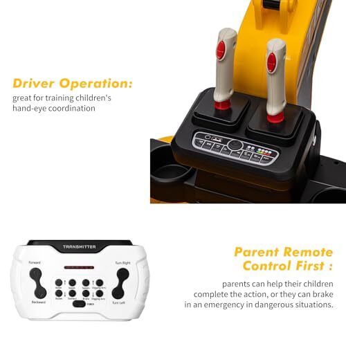 12V Kids Ride-On Excavator Truck with Remote Control and Electric Digging Arm Trend Times 5