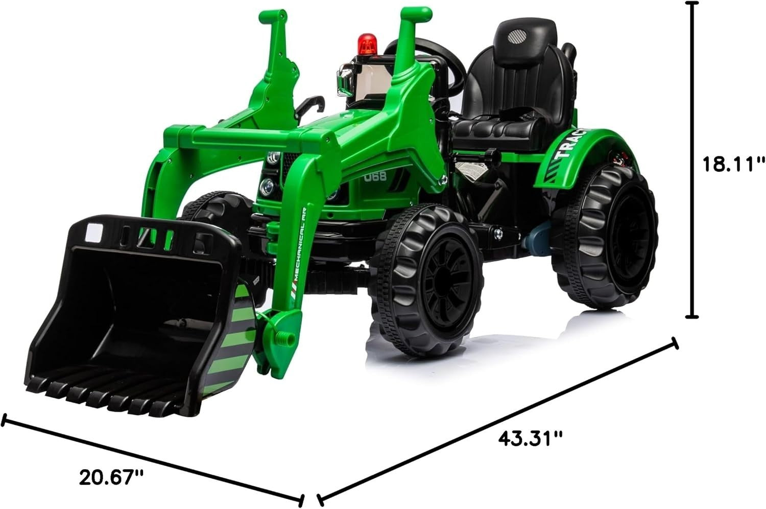 12V Kids Ride-On Excavator with Working Arm and Safety Belt Trend Times 11