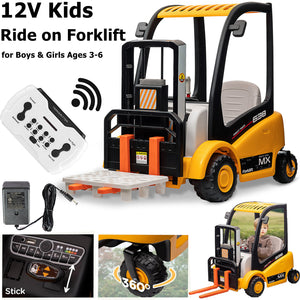 12V Kids Electric Ride-On Forklift with Liftable Fork and Tent Accessory Trend Times 0