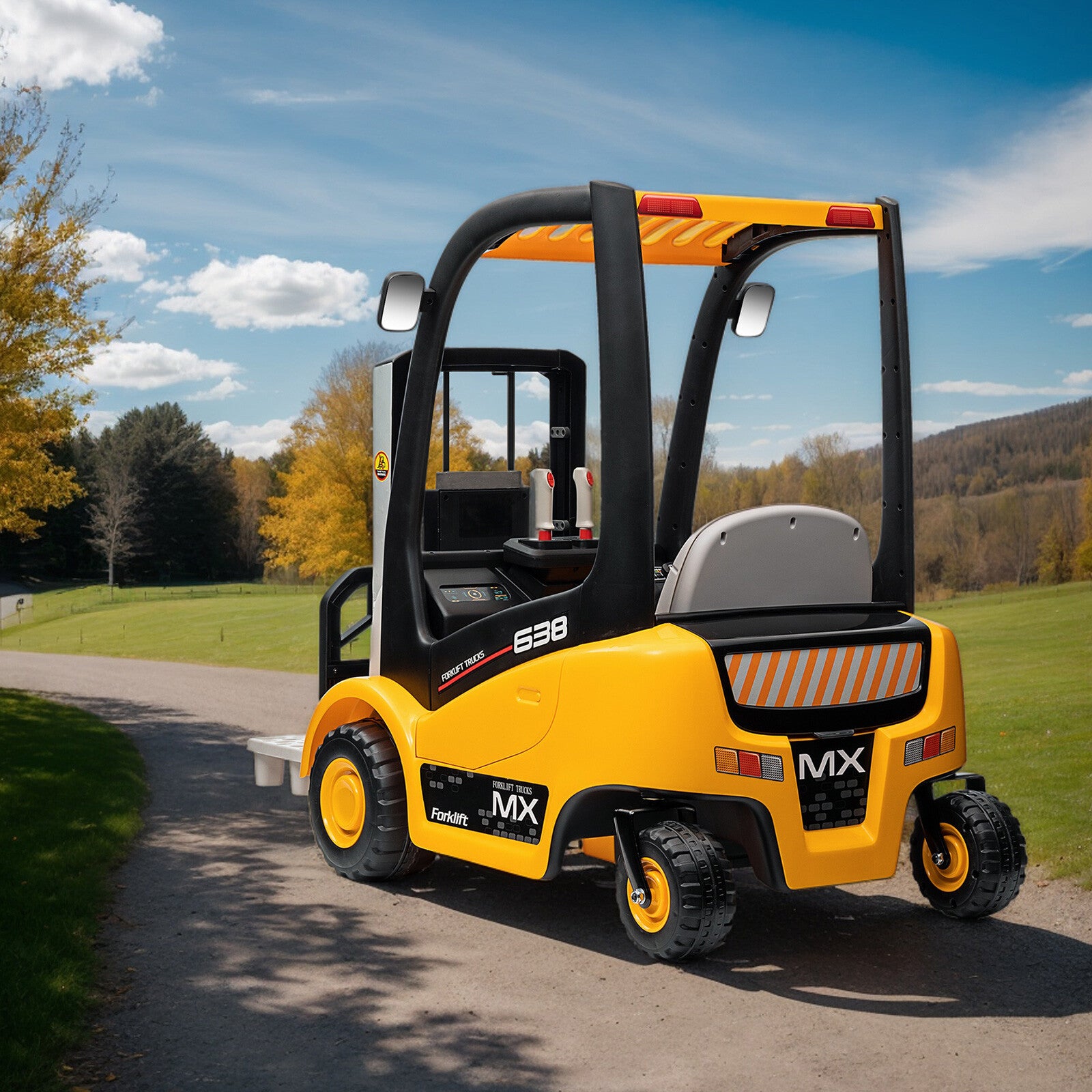 12V Kids Electric Ride-On Forklift with Liftable Fork and Tent Accessory Trend Times 13