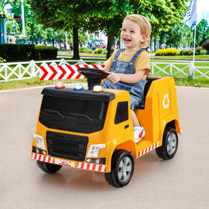 12V Kids Ride-On Garbage Truck with Warning Lights and 6 Recycling Accessories Trend Times 1