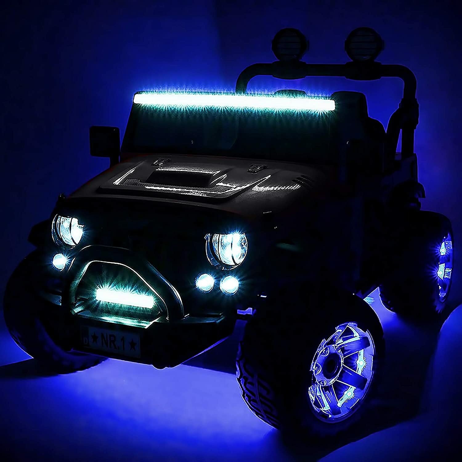 12V Kids Ride-On Jeep Truck Car with Two Powerful Motors, 2 Seats, Rubber Tires, and Remote Control Trend Times 3