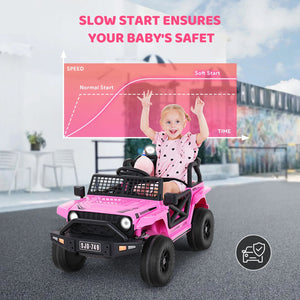 12V Kids Electric Ride-On Jeep with 2.4G Remote Control and 3-Speed Settings Trend Times 2
