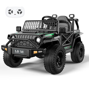 12V Kids Electric Ride-On Jeep with 2.4G Remote Control and 3-Speed Settings Trend Times 0