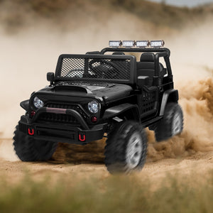 12V Electric Ride-On Jeep with Remote Control for Kids Ages 3-8 Black Trend Times 1