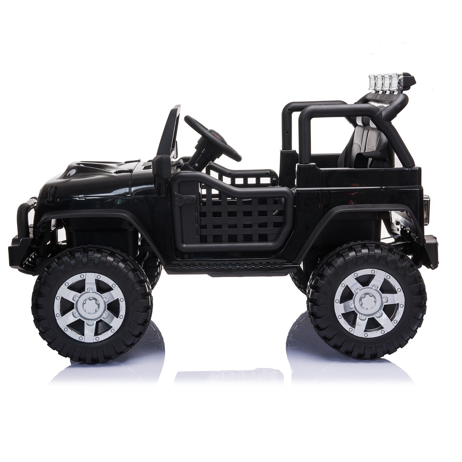 12V Electric Ride-On Jeep with Remote Control for Kids Ages 3-8 Black Trend Times 10