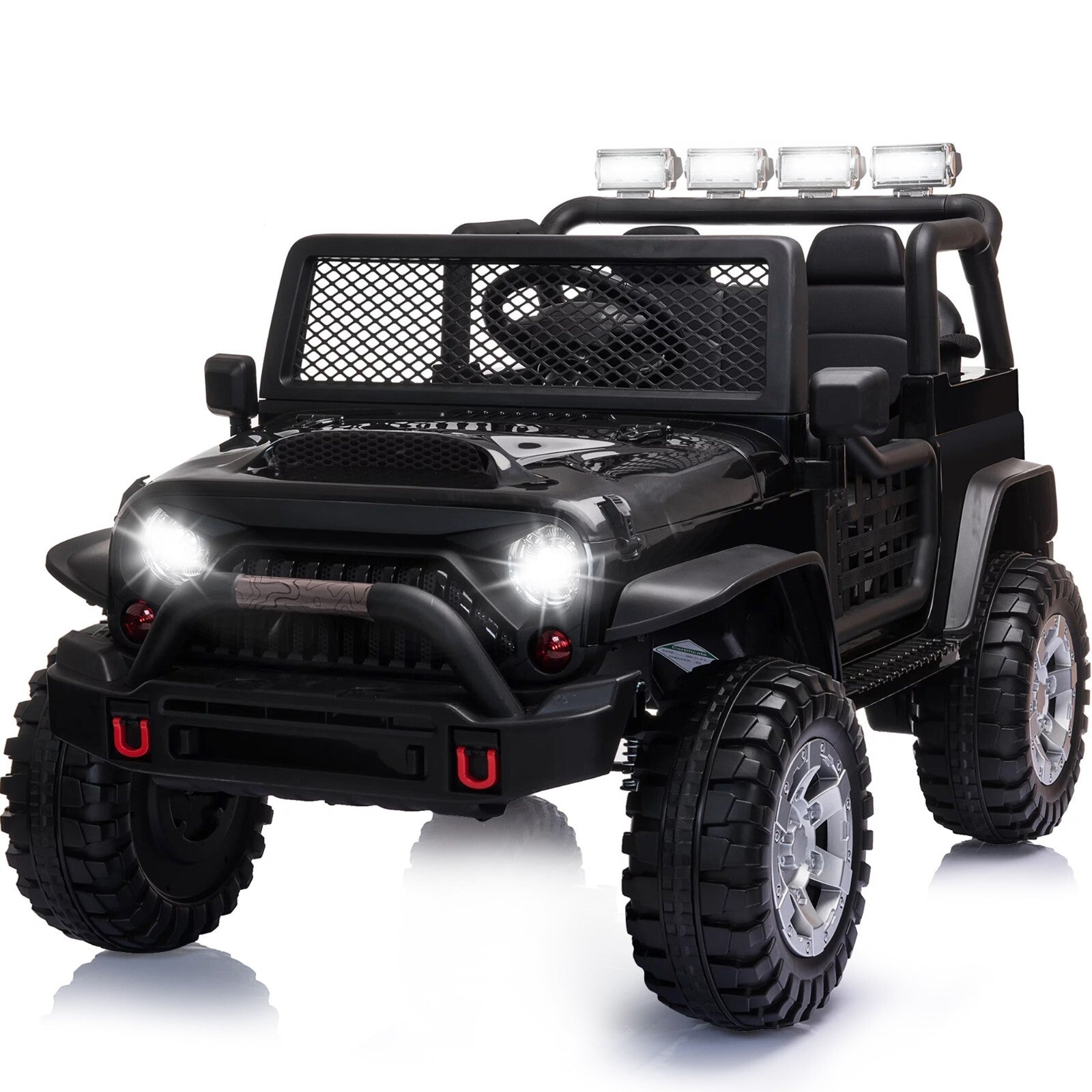 12V Electric Ride-On Jeep with Remote Control for Kids Ages 3-8 Black Trend Times 8