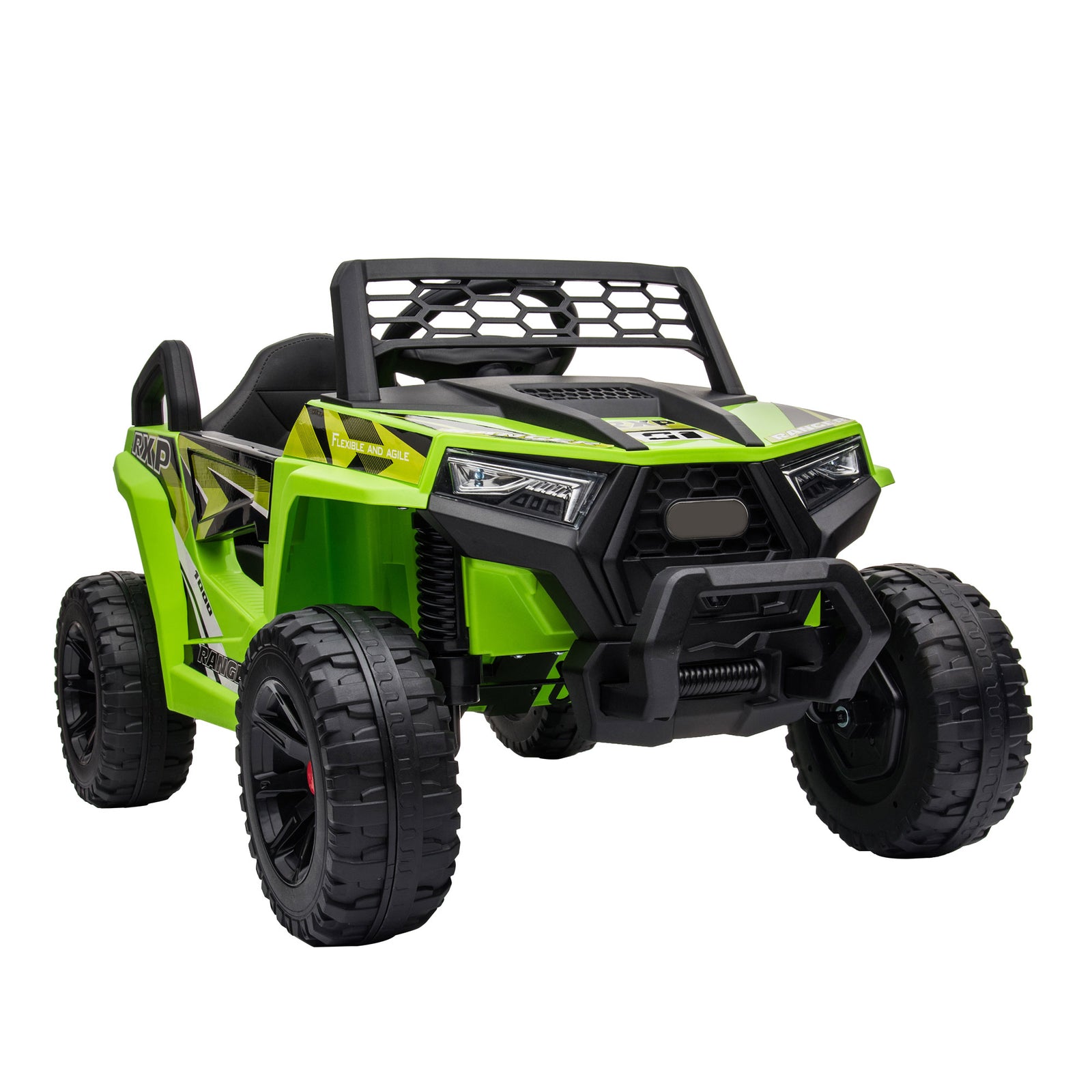 12V Electric Kids Ride-On Mini UTV Car with Front LED Lights and Horn Single Seat Trend Times 1