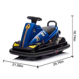 12V Ride-On Motor Bumper Car for Kids Ages 3-5 with Cute Blue Design Trend Times 1