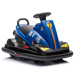 12V Kids Ride-On Motor Bumper Car with 360-Degree Rotation, Four Wheels, and Waterfall Lights Trend Times 7