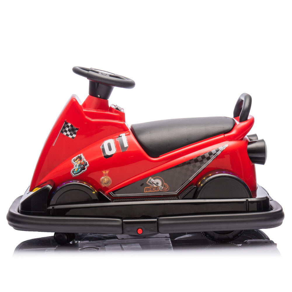 12V Kids Ride-On Motor Bumper Car with 360-Degree Rotation and Collision-Activated Sound Trend Times 12