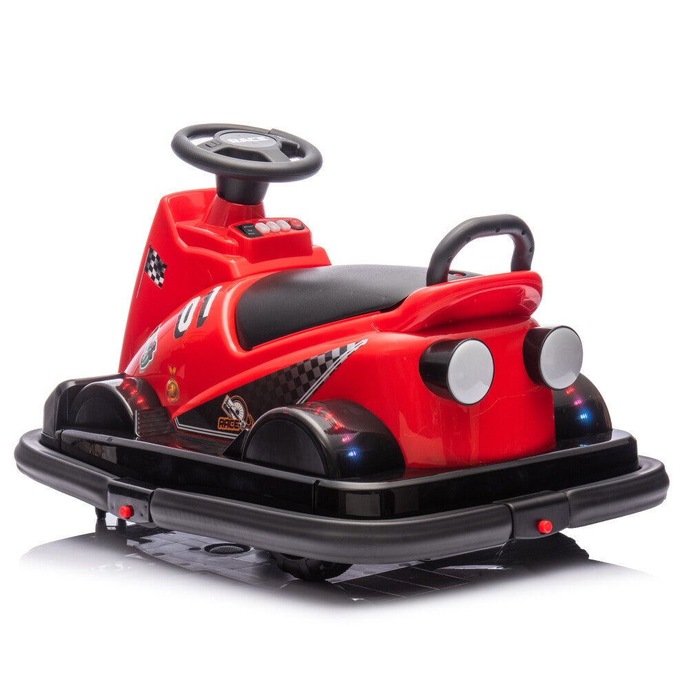 12V Kids Ride-On Motor Bumper Car with 360-Degree Rotation and Collision-Activated Sound Trend Times 13