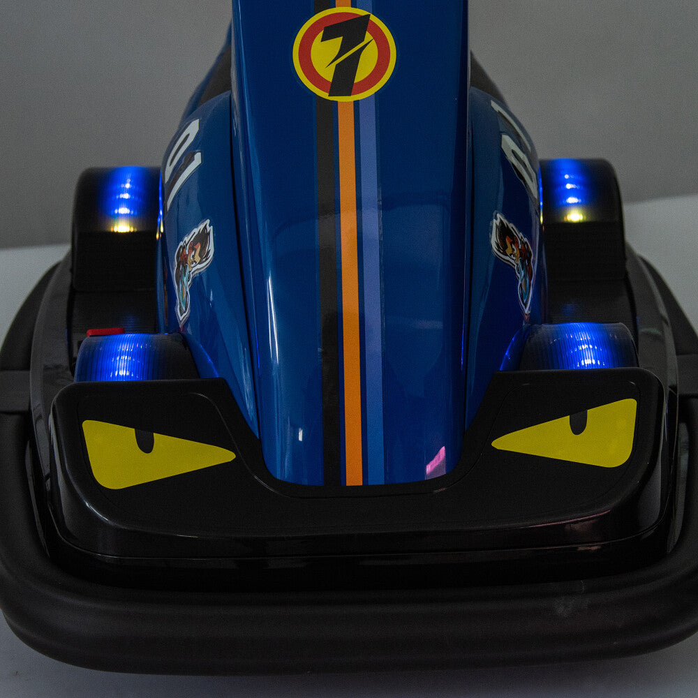 12V Kids Ride-On Motor Bumper Car with 360-Degree Rotation, Four Wheels, and Waterfall Lights Trend Times 13