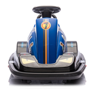 12V Kids Ride-On Motor Bumper Car with 360-Degree Rotation, Four Wheels, and Waterfall Lights Trend Times 9