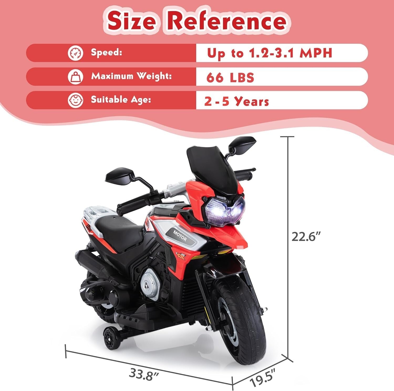 12V Battery-Powered Kids Ride-On Off-Road Motorcycle with Music Trend Times 19