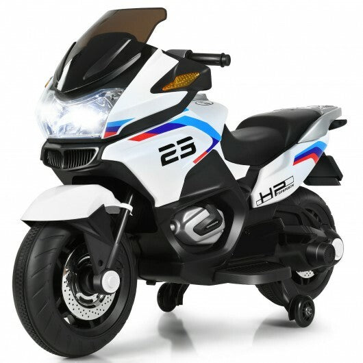 12V Kids Electric Ride-On Motorcycle with Training Wheels, Lights, and Music Trend Times 0