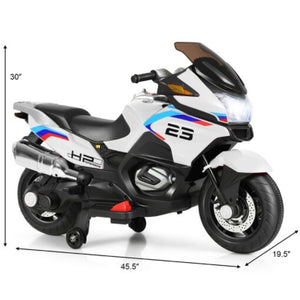 12V Kids Electric Ride-On Motorcycle with Training Wheels, Lights, and Music Trend Times 4