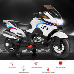 12V Kids Electric Ride-On Motorcycle with Training Wheels, Lights, and Music Trend Times 5