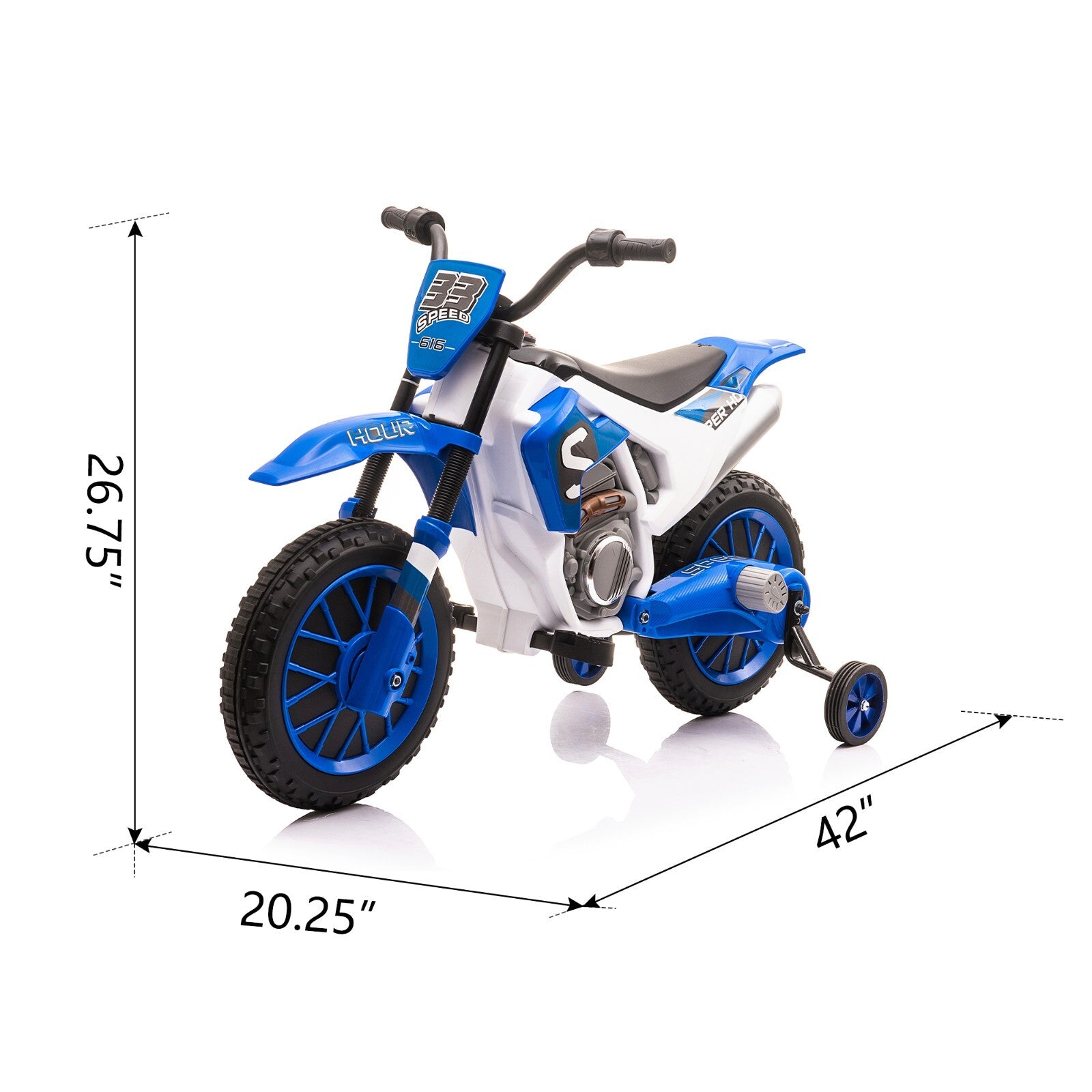 12V Kids Electric Ride-On Motorcycle with Dual 35W Motors and 2 Speeds Trend Times 7