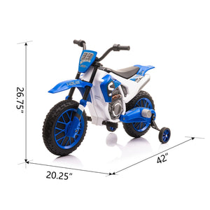 12V Kids Electric Ride-On Motorcycle with Dual 35W Motors and 2 Speeds Trend Times 7