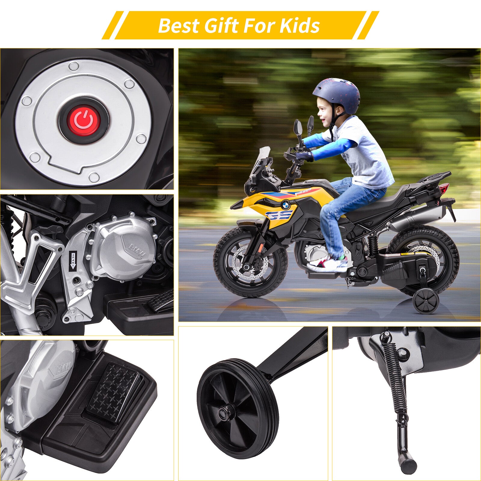 12V Electric Ride-On Motorcycle Toy with Adjustable High and Low Speeds for Kids Trend Times 3