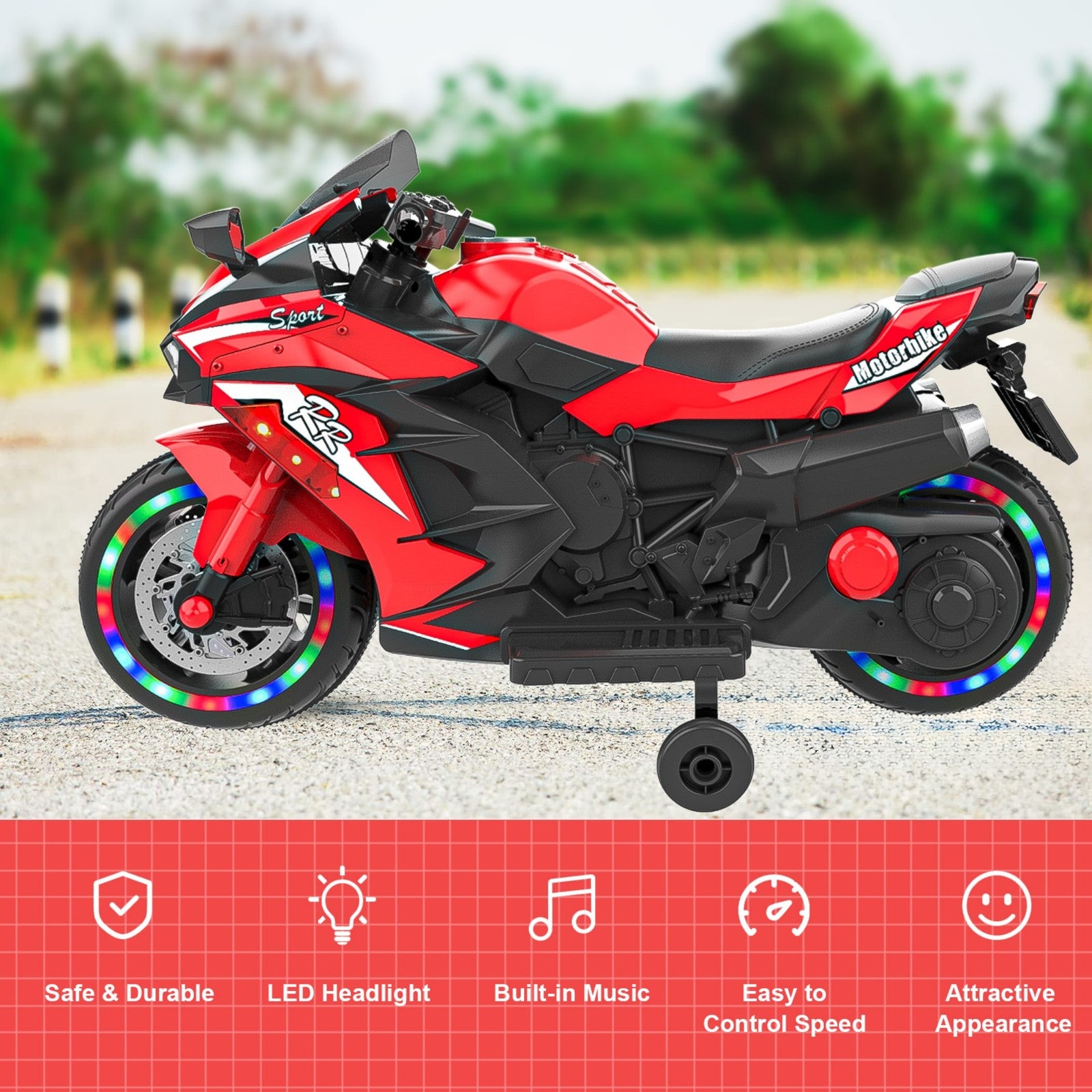 12V Battery-Powered Electric Ride-On Dirt Bike Motorcycle for Kids Trend Times 24