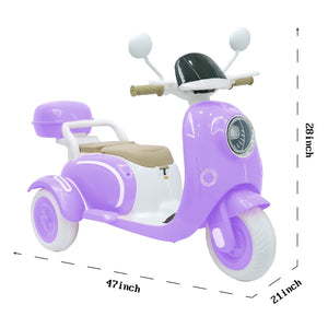 12V Electric Ride-On Motorcycle for Girls with LED Lights and MP3 Player Trend Times 5