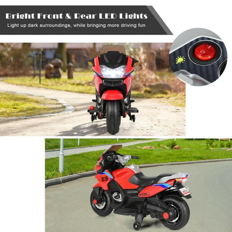 12V Electric Ride-On Motorcycle for Toddlers with Training Wheels Trend Times 8