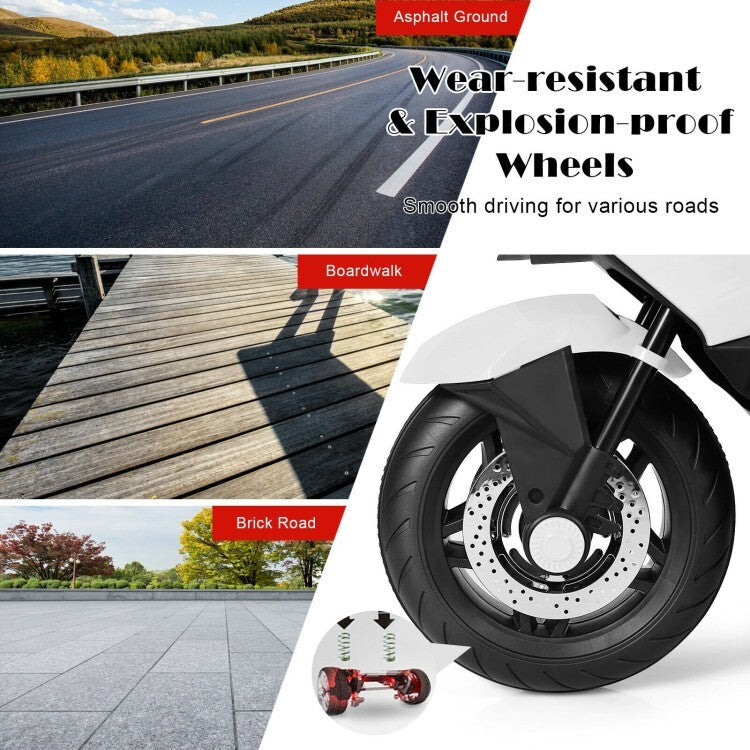 12V Electric Ride-On Motorcycle for Toddlers with Training Wheels Trend Times 10