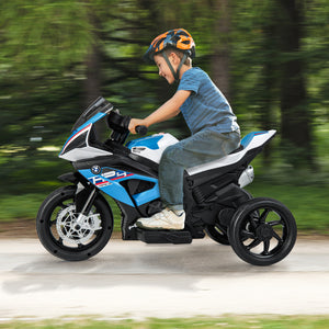 12V Kids Ride-On Motorcycle with LED Headlights and Non-Slip Wheels Blue Trend Times 3