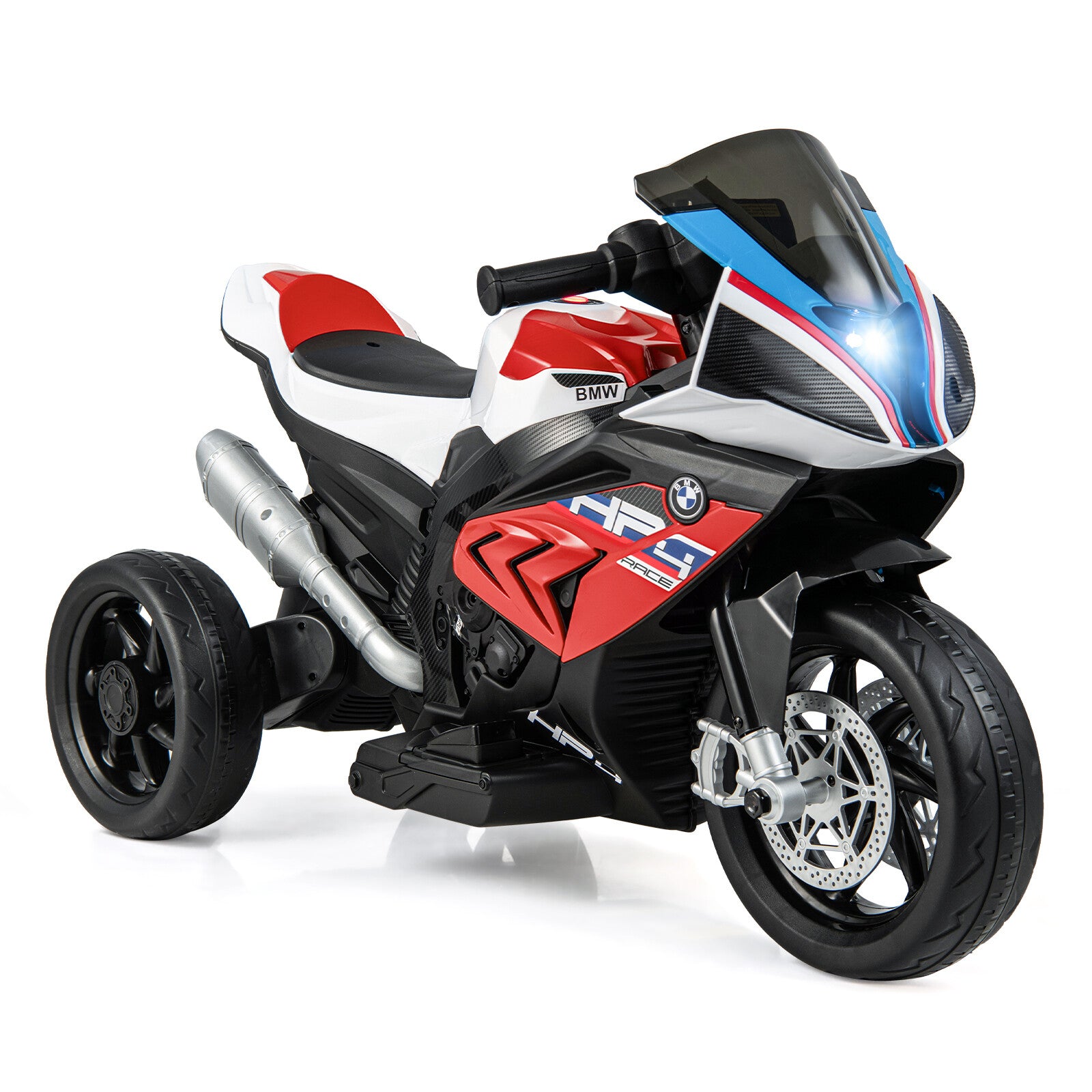 12V Kids Ride-On Motorcycle with Bright LED Headlights and Non-Slip Wheels Red Trend Times Variant 0
