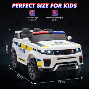 12V Battery Operated Kids Police SUV Ride-On Toy Car for Toddlers Trend Times 5