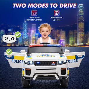12V Battery Operated Kids Police SUV Ride-On Toy Car for Toddlers Trend Times 6