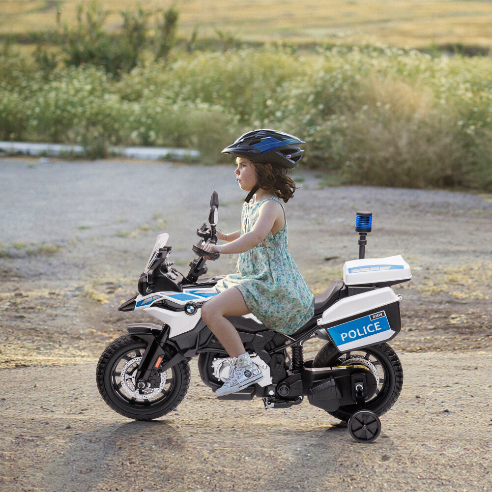 12V Kids Ride-On Police Motorcycle with 2 Speeds, EVA Tires, Storage Boxes, and Lights Trend Times 5