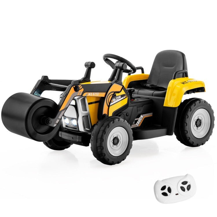 12V Kids Ride-On Road Roller Toy Car with 2.4G Remote Control for Children Trend Times 2