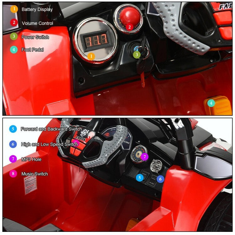 12V Kids Electric Ride-On SUV Car with Remote Control and LED Lights Trend Times 1