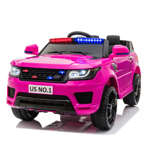 12V Kids Ride-On Cop SUV Car with Remote Control, Siren Sounds, Alarm Lights, and Music Trend Times 0