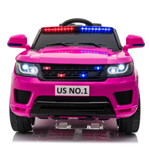 12V Kids Ride-On Cop SUV Car with Remote Control, Siren Sounds, Alarm Lights, and Music Trend Times 3