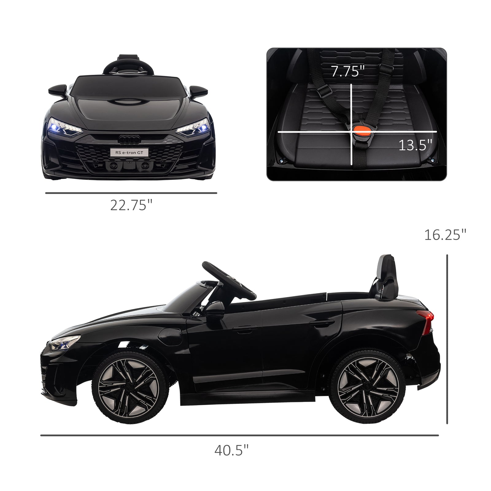 12V Electric Ride-On Car for Kids with Remote Control, 3.1 MPH Speed, Suitable for Boys and Girls Trend Times 2