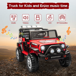 12V Electric Kids Ride-On Jeep Truck with 2 Seats and Remote Control Trend Times 4